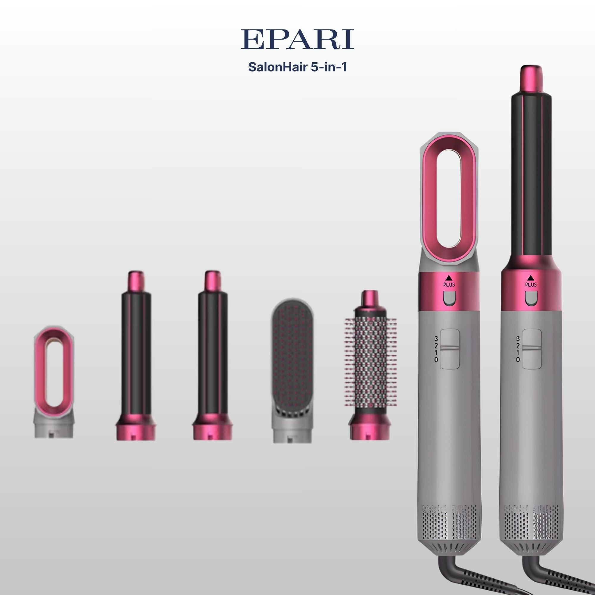 SalonHair 5-in-1 Hairstyler & Föhn mit Coanda-Effekt – Locken, Glätten & Trocknen