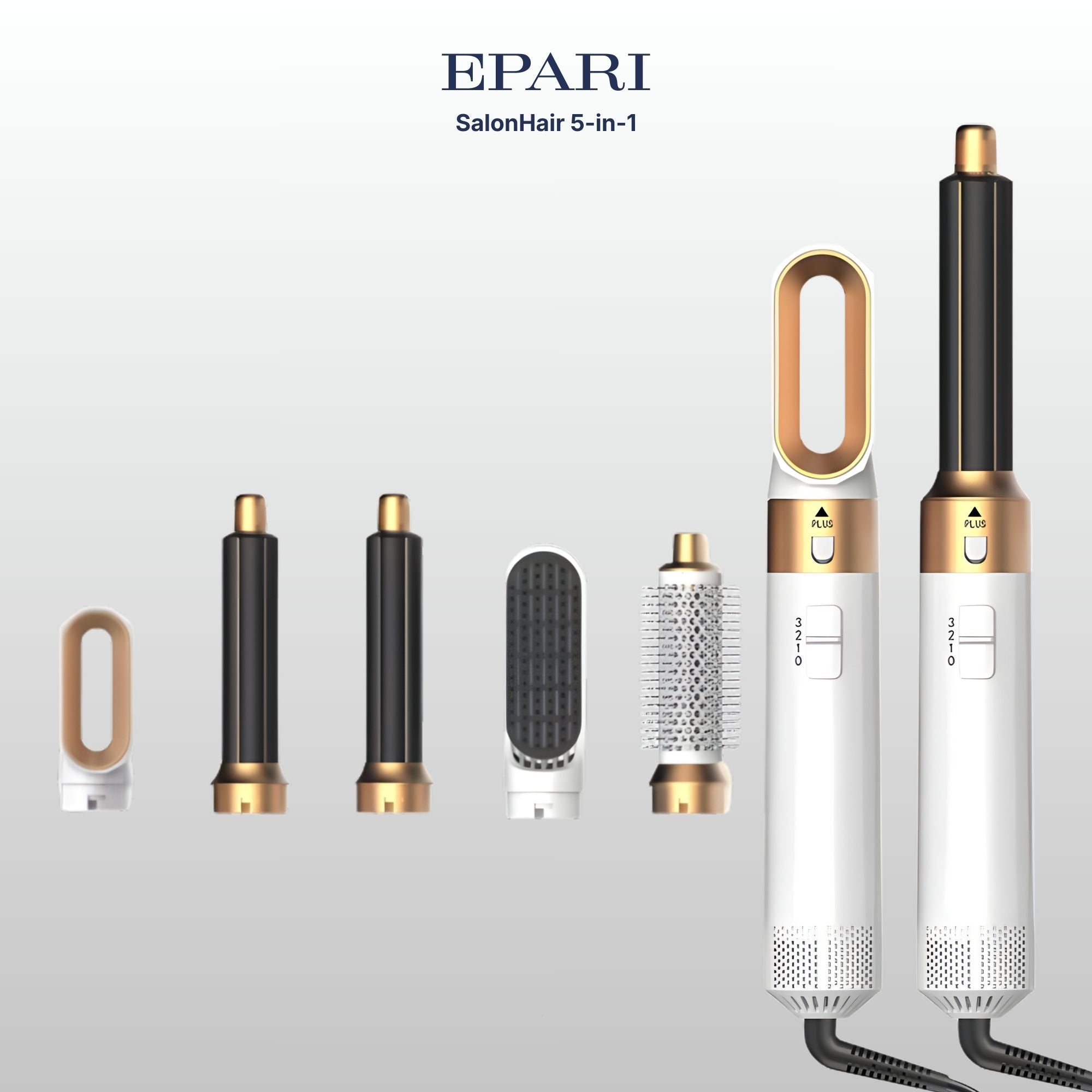 SalonHair 5-in-1 Hairstyler & Föhn mit Coanda-Effekt – Locken, Glätten & Trocknen