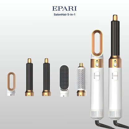 SalonHair 5-in-1 Hairstyler & Föhn mit Coanda-Effekt – Locken, Glätten & Trocknen